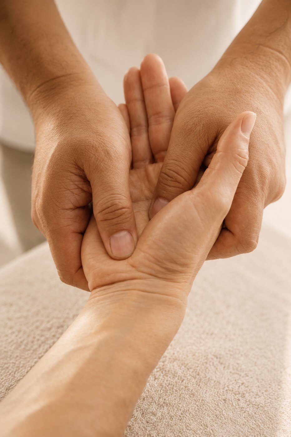 Manual hand massage detail